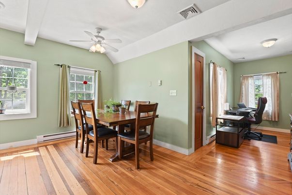 Home Office, Interior, Wood Texture Flooring