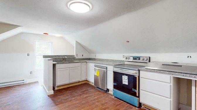 Interior, Kitchen, Wood Texture Flooring