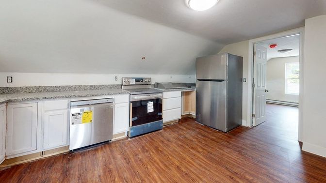 Interior, Kitchen, Wood Texture Flooring