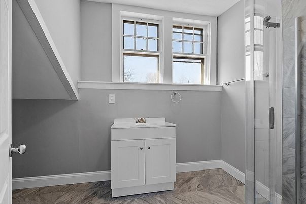 Bathroom, Glass Shower, Interior, Marble