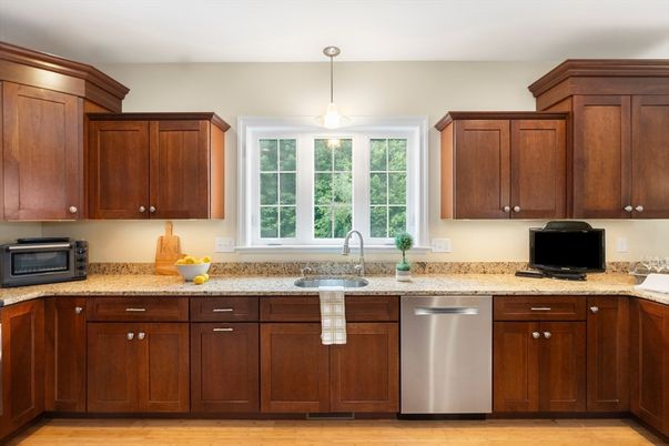Interior, Kitchen, Pendant Lights, Wood Texture Flooring