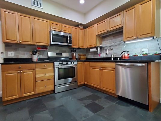 Interior, Kitchen, Recessed Lighting, Stainless Steel Appliances