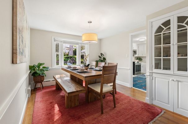 Dining room, Interior, Wood Texture Flooring