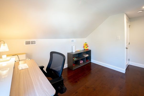 Bedroom, Home Office, Interior, Recessed Lighting, Wood Texture Flooring