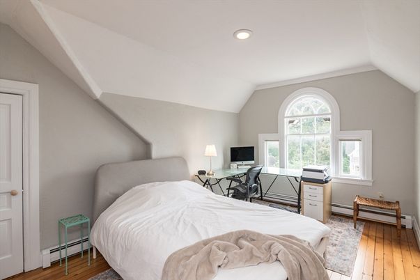 Bedroom, Home Office, Interior, Recessed Lighting, Wood Texture Flooring