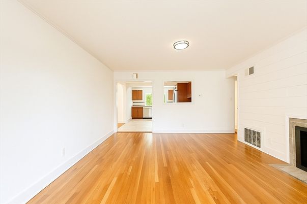Empty room, Fireplace, Interior, Wood Texture Flooring