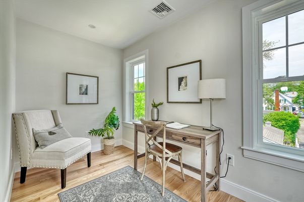 Home Office, Interior, Wood Texture Flooring
