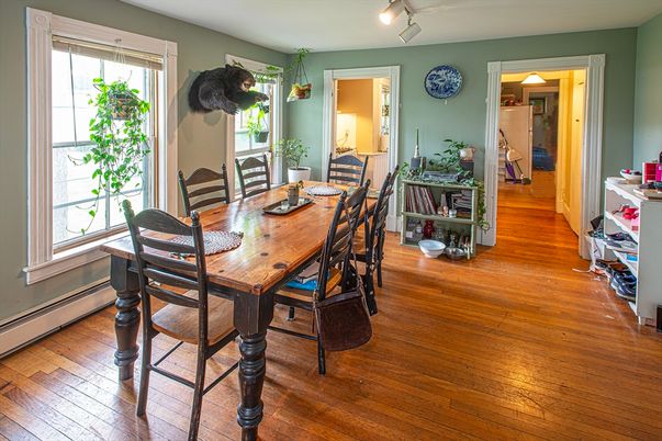 Dining room, Interior, Wood Texture Flooring