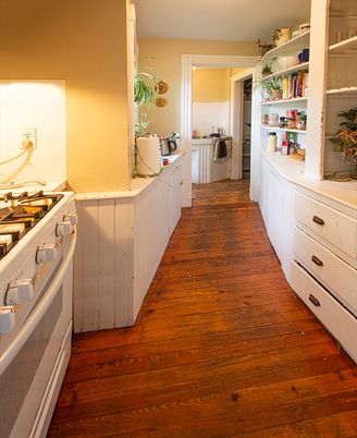 Interior, Kitchen, Wood Texture Flooring