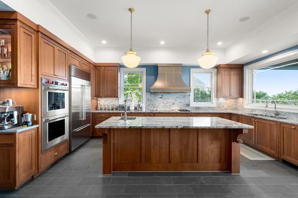 Interior, Kitchen, Pendant Lights, Recessed Lighting, Stainless Steel Appliances