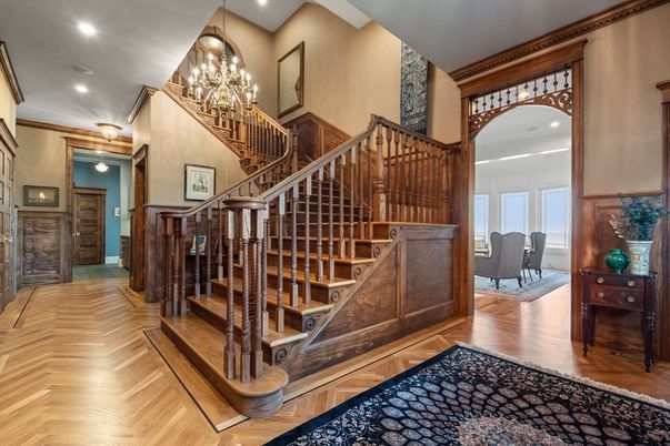 Chandelier, Interior, Recessed Lighting, Wood Texture Flooring