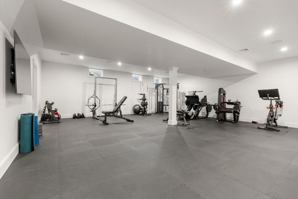 Fitness Equipment, Gym, Interior, Recessed Lighting