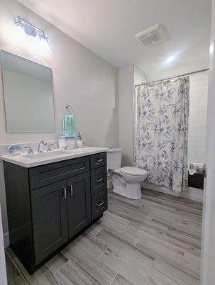 Bathroom, Interior, Wood Texture Flooring
