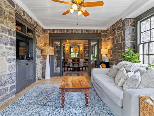 Dining room, Interior, Living room, Stone Walls