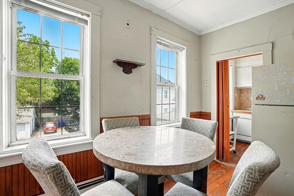 Dining room, Interior, Wood Texture Flooring