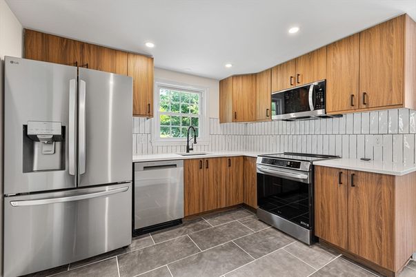 Interior, Kitchen, Recessed Lighting, Stainless Steel Appliances
