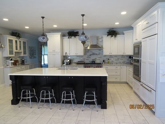 Interior, Kitchen, Marble, Pendant Lights, Recessed Lighting