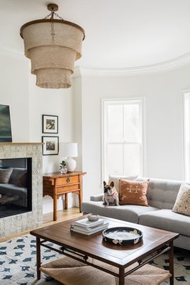 Chandelier, Fireplace, Interior, Living room, Wood Texture Flooring