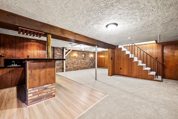 Interior, Stone Walls, Wood Texture Flooring, Wooden Walls