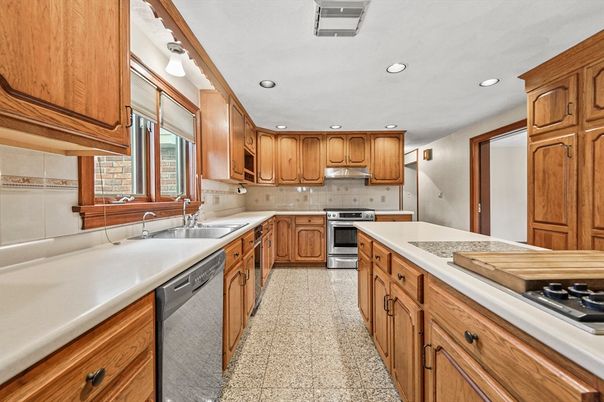 Interior, Kitchen, Recessed Lighting, Stainless Steel Appliances
