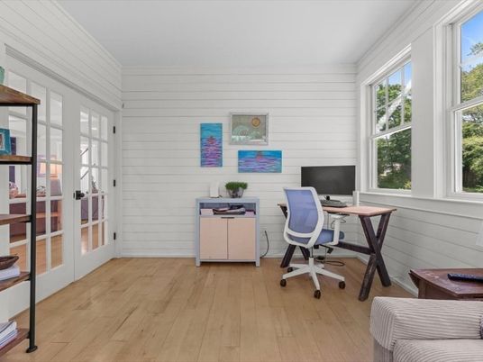 Home Office, Interior, Wood Texture Flooring