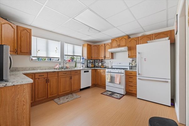 Interior, Kitchen, Wood Texture Flooring