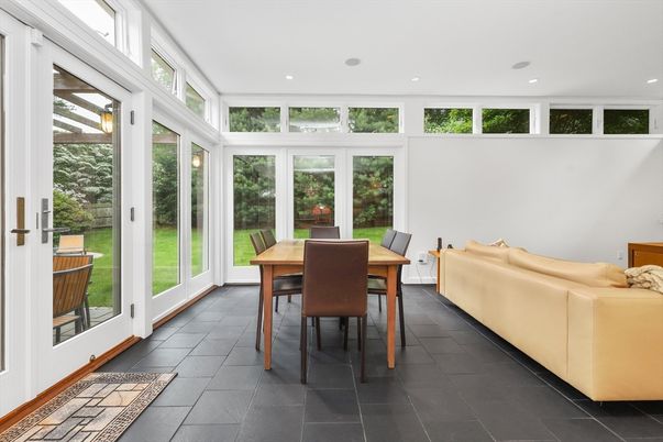 Dining room, Interior, Living room, Recessed Lighting, Sun Room