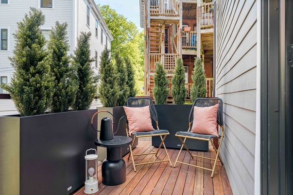 Exterior, Wood Texture Flooring