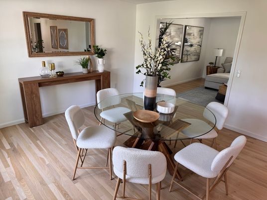 Dining room, Interior, Wood Texture Flooring