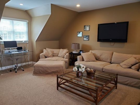 Home Office, Interior, Living room, Recessed Lighting