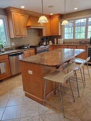 Interior, Kitchen, Pendant Lights, Recessed Lighting, Stainless Steel Appliances