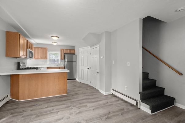 Interior, Kitchen, Wood Texture Flooring