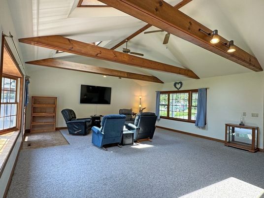Interior, Living room, Wooden Beams