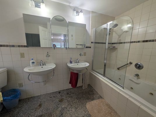 Bathroom, Dual Sink Vanities, Glass Shower, Interior