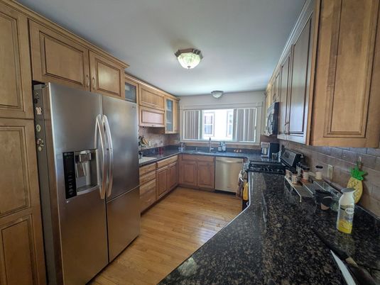 Interior, Kitchen, Wood Texture Flooring