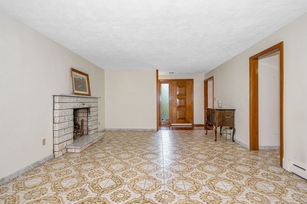 Empty room, Fireplace, Interior