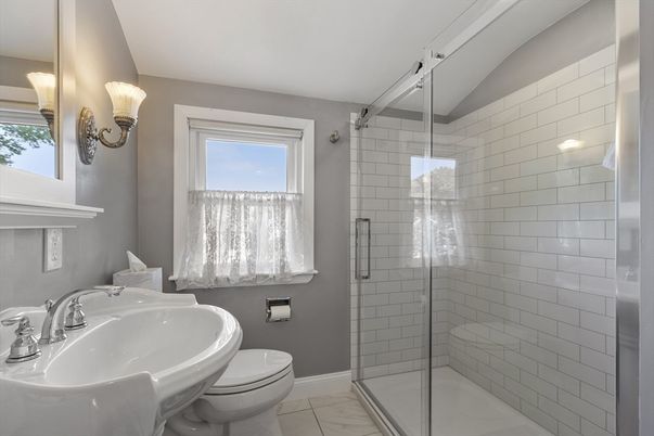 Bathroom, Glass Shower, Interior, Marble