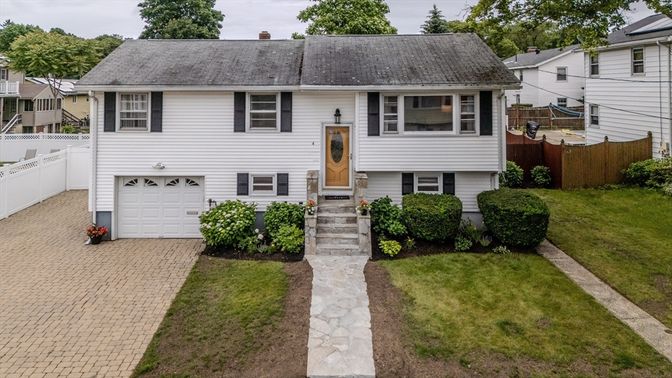 Attached, Exterior, Facade, Raised Ranch