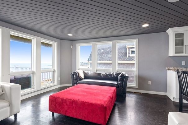 Bedroom, Interior, Recessed Lighting, Water, Wood Texture Flooring