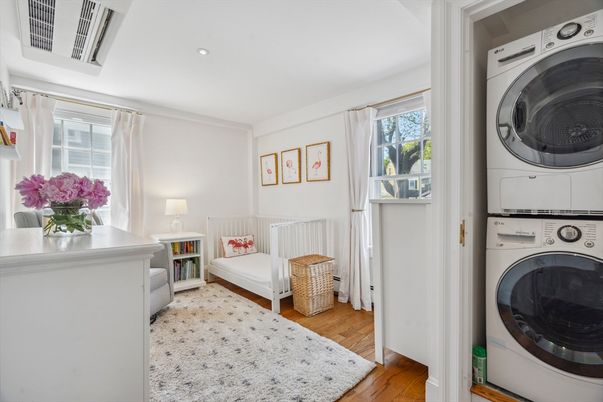 Interior, Recessed Lighting, Utility Closets, Washer, Wood Texture Flooring