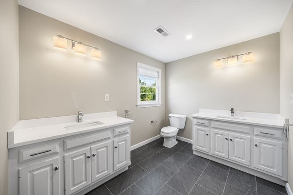 Bathroom, Dual Sink Vanities, Interior, Recessed Lighting