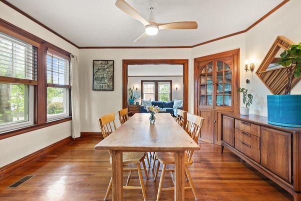 Dining room, Interior, Wood Texture Flooring