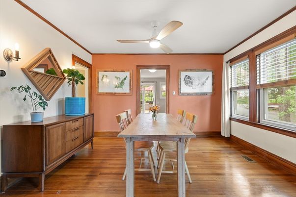 Dining room, Interior, Wood Texture Flooring