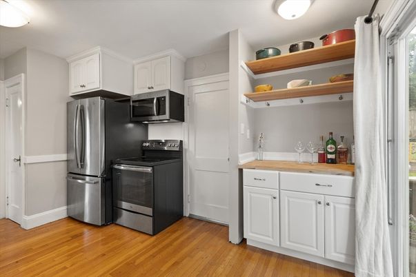 Interior, Kitchen, Wood Texture Flooring