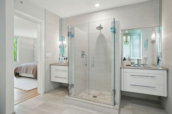 Bathroom, Bedroom, Glass Shower, Interior, Recessed Lighting