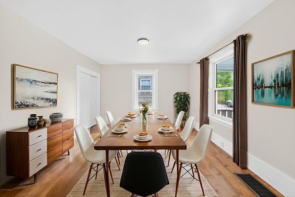 Dining room, Interior, Wood Texture Flooring