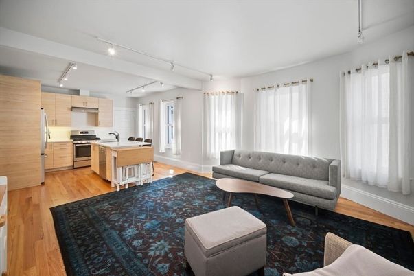 Interior, Kitchen, Living room, Stainless Steel Appliances, Wood Texture Flooring