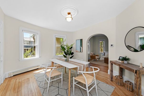 Dining room, Interior, Wood Texture Flooring