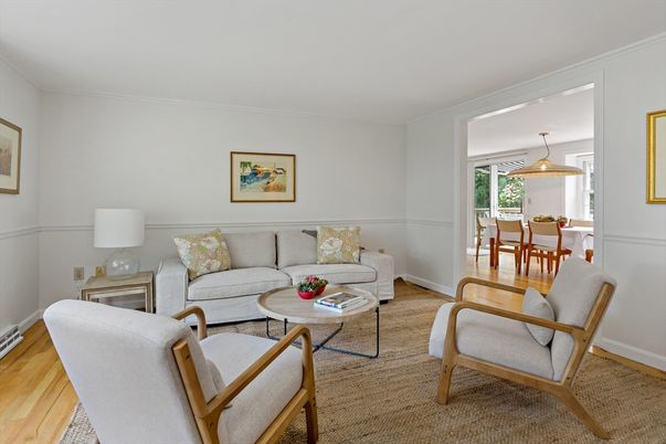 Dining room, Interior, Living room, Pendant Lights, Wood Texture Flooring