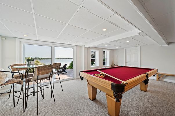 Billiard Table, Game Room, Interior, Recessed Lighting, Water